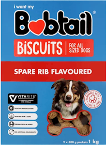 Bobtail Spare Rib Flavoured Dog Biscuits